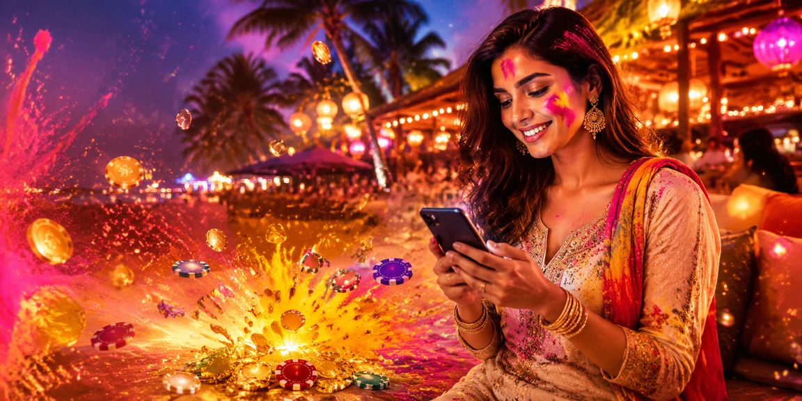 Goa casino with mobile app interface on screen