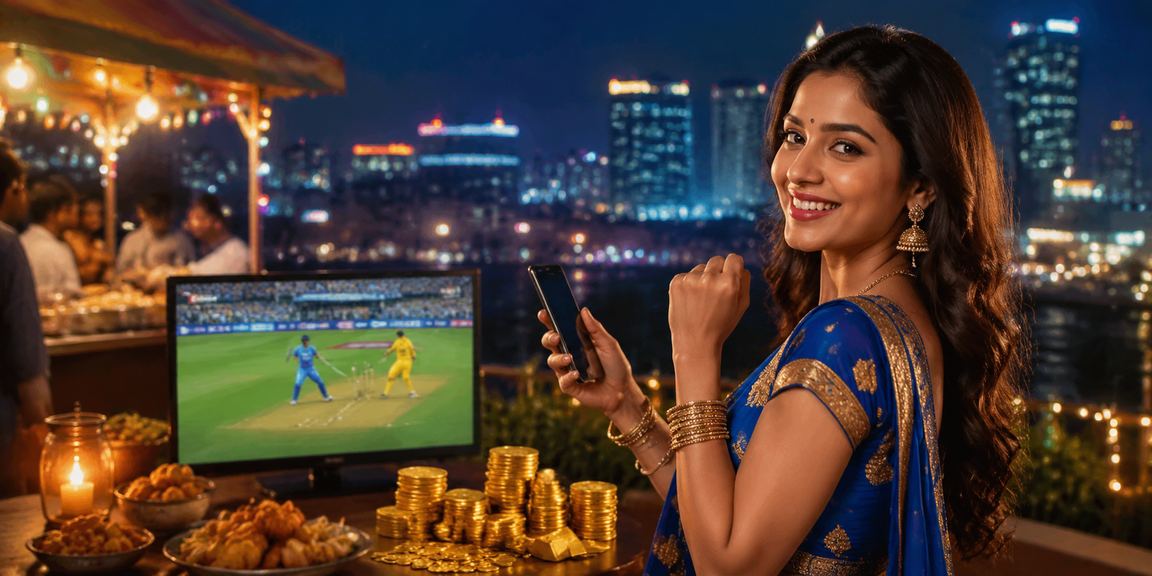 Indian cricket betting environment at night in popular markets
